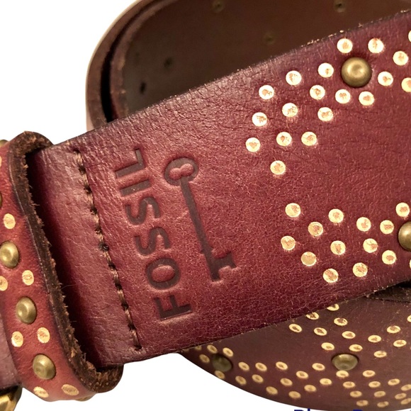 FOSSIL brown leather belt small ladies - Picture 3 of 10